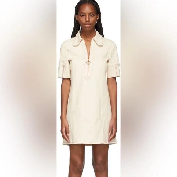 See By Chloe | Dresses | Seeby Chlo Womensshort Sleeve Stretch Denim Mini  Dress In White Fr 36 Us 2 | Poshmark